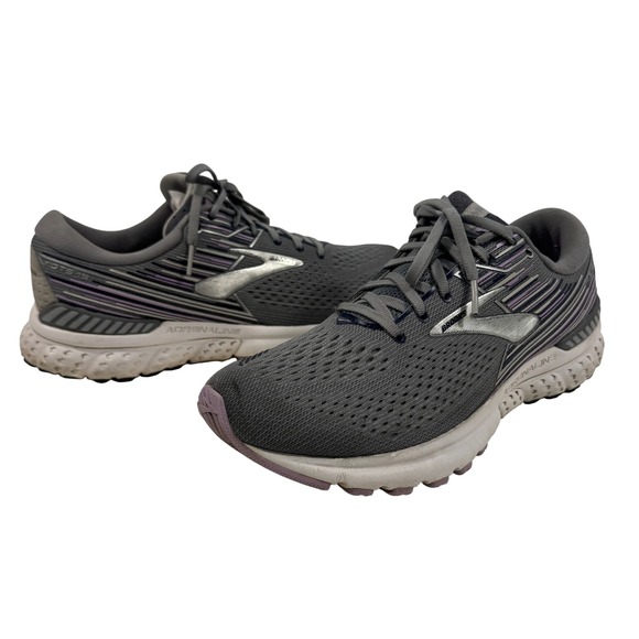 Brooks Shoes - Brooks‎ Adrenaline GTS Women's Running Shoes Gray Purple Cushioned Size 12